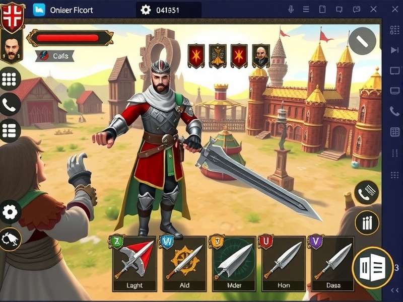 Mace King Conqueror gameplay screenshot showing medieval combat